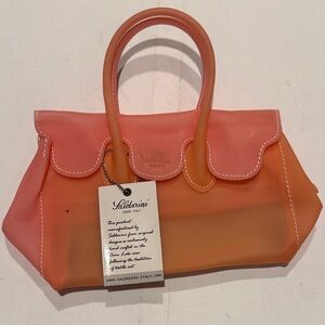 Lardini Coral and Peach Satchel